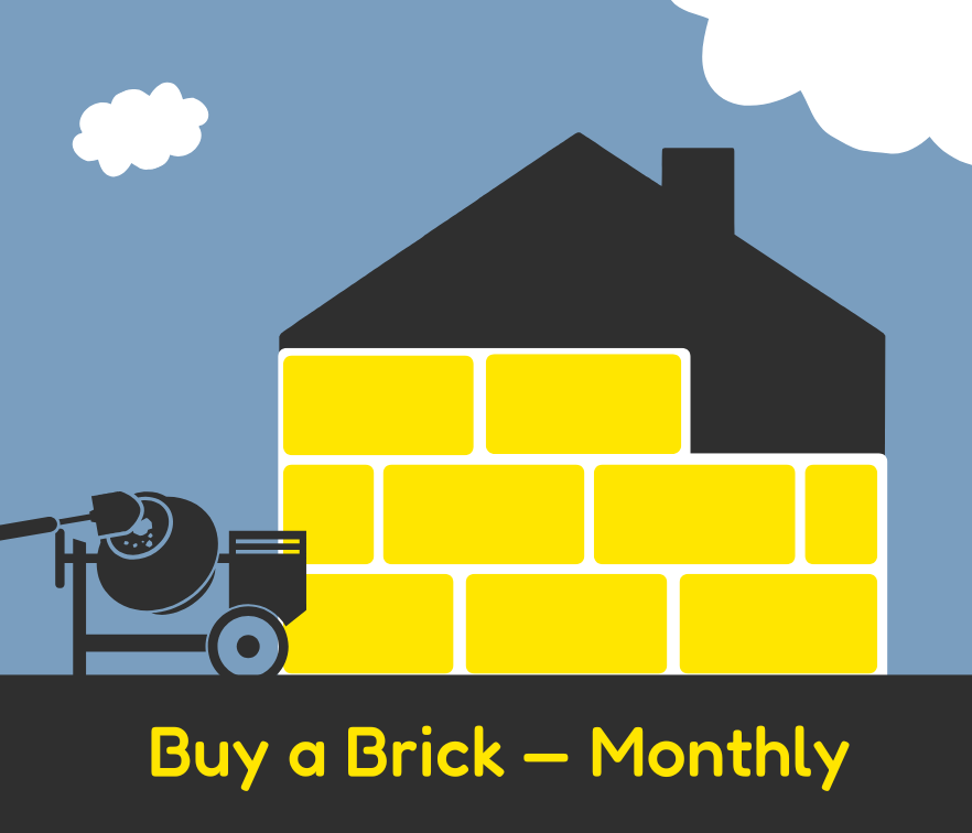 Buy a Brick monthly graphic