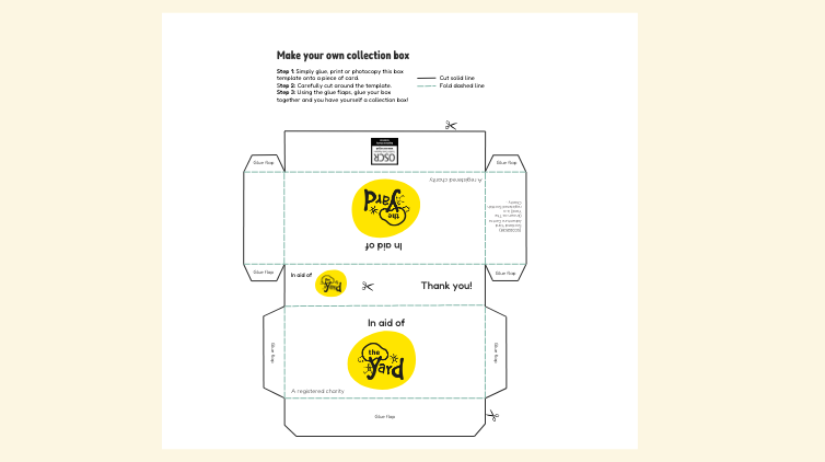 Make your own collection box with our free template